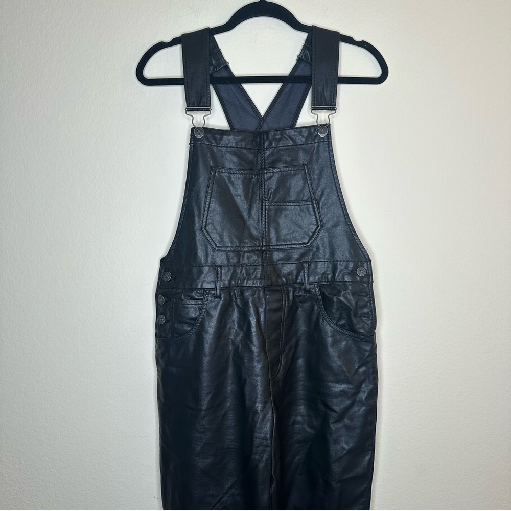 Free People Ziggy Leather Overalls